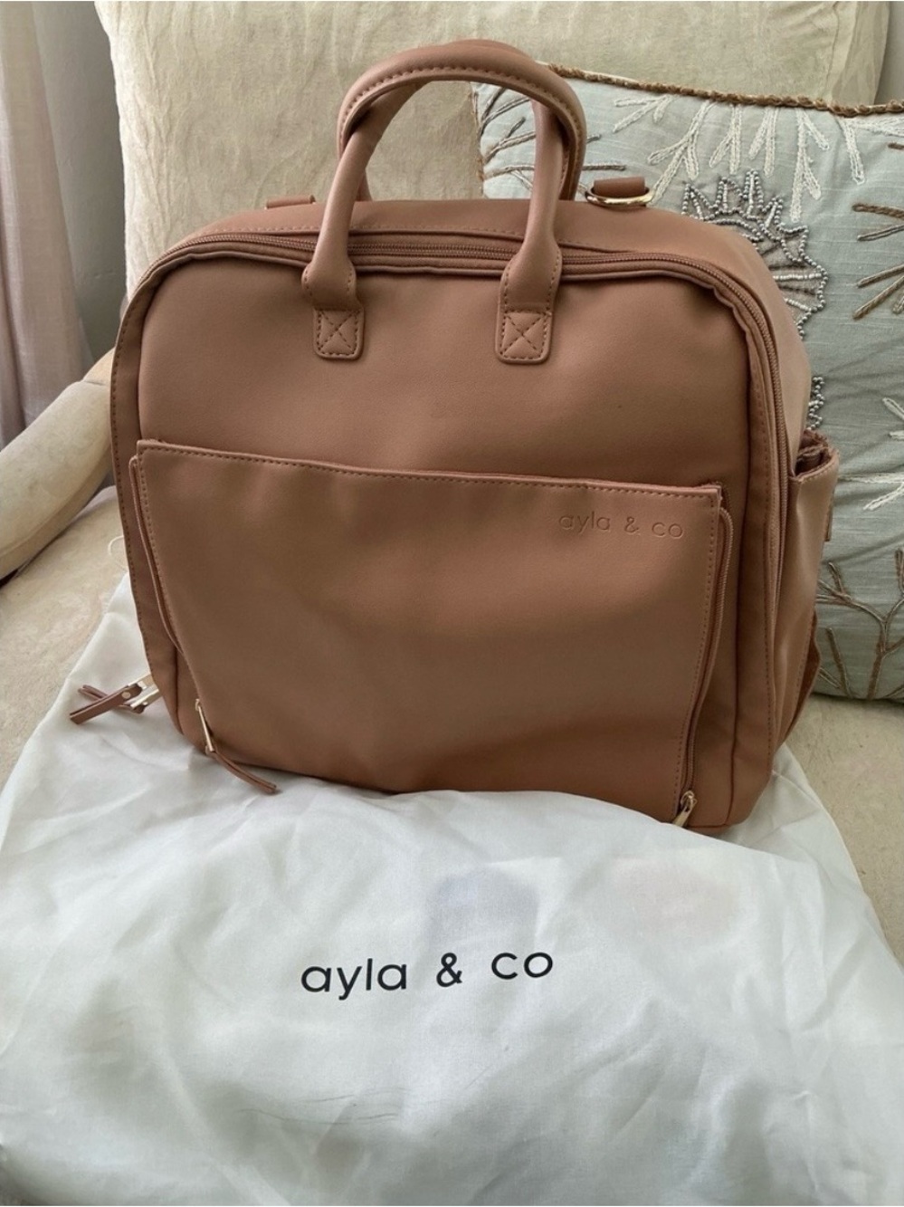 AYLA & CO THE AYLA DIAPER BAG CAFFE Backpack